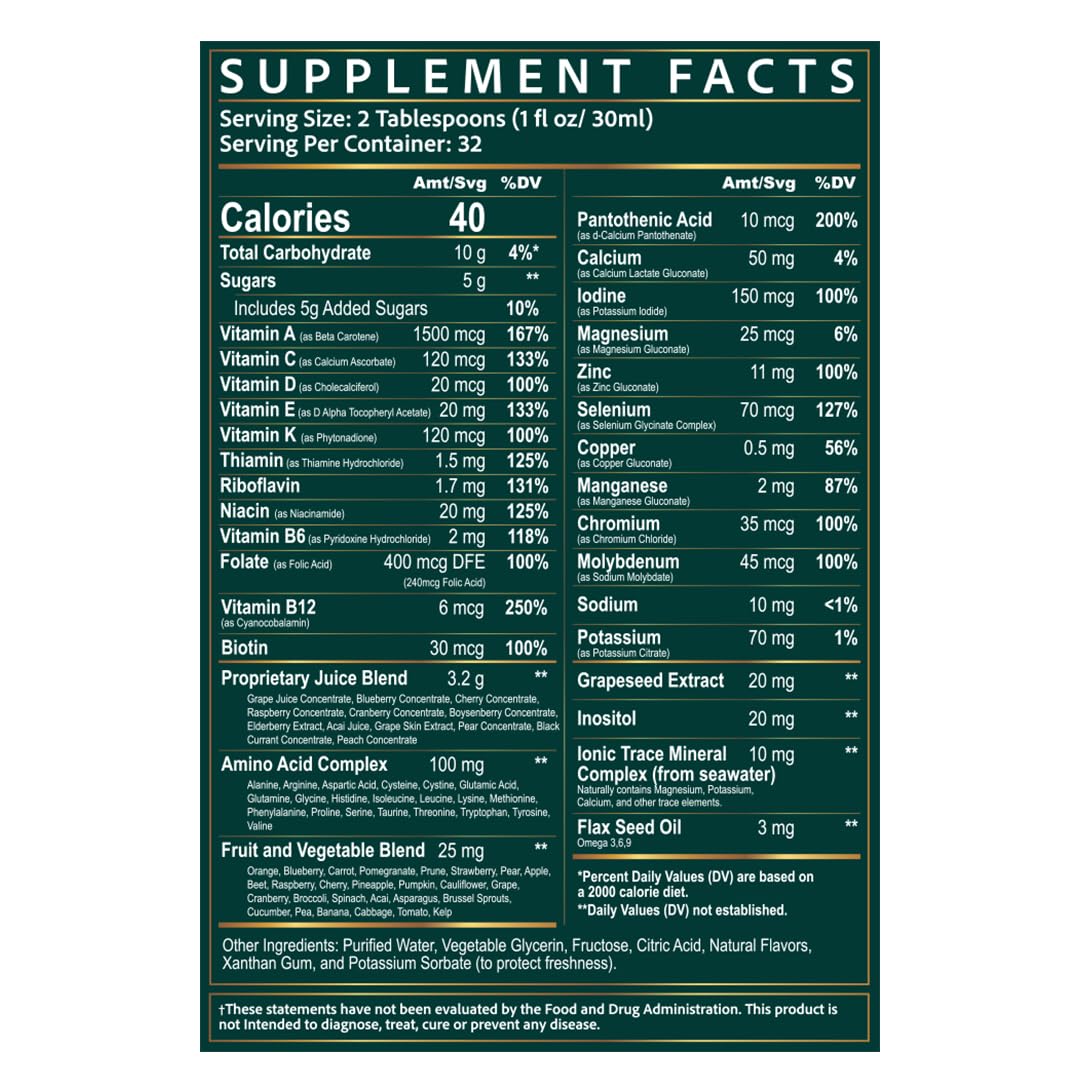 Pack de 3 Bouteilles de Multivitamines Liquides Wellgenix