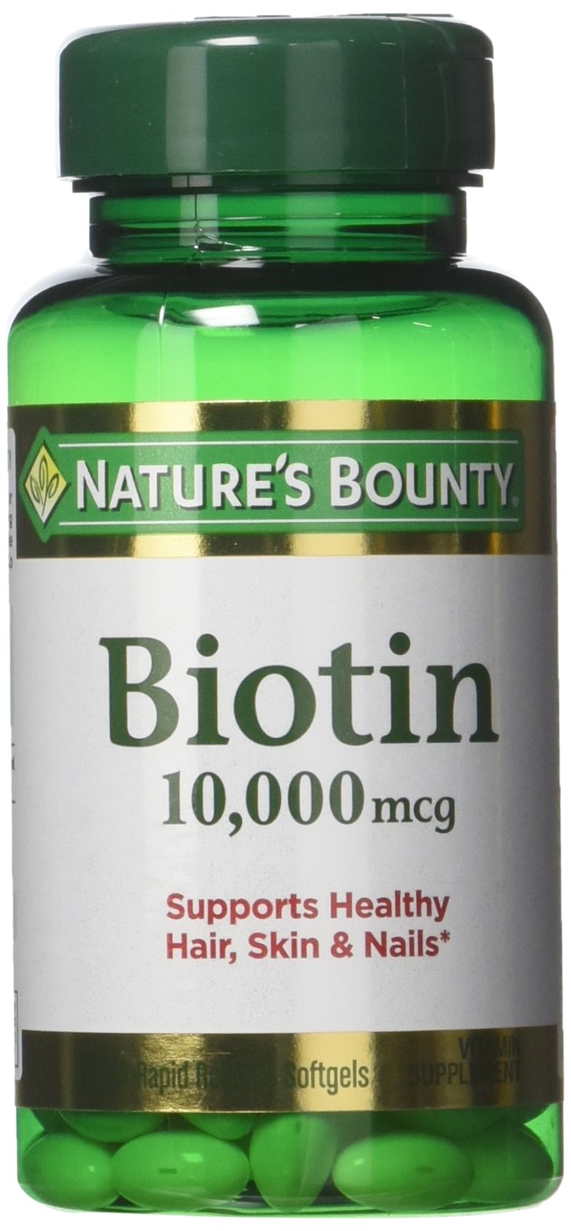 Pack de 3 gélules de Biotine 10 000 mcg de Nature's Bounty