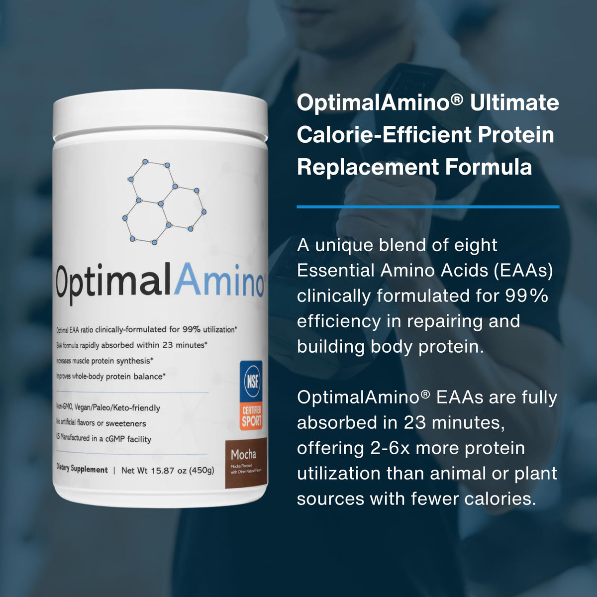Pack de 30 portions de OptimalAmino Poudre d'Amino Acides Essentiels