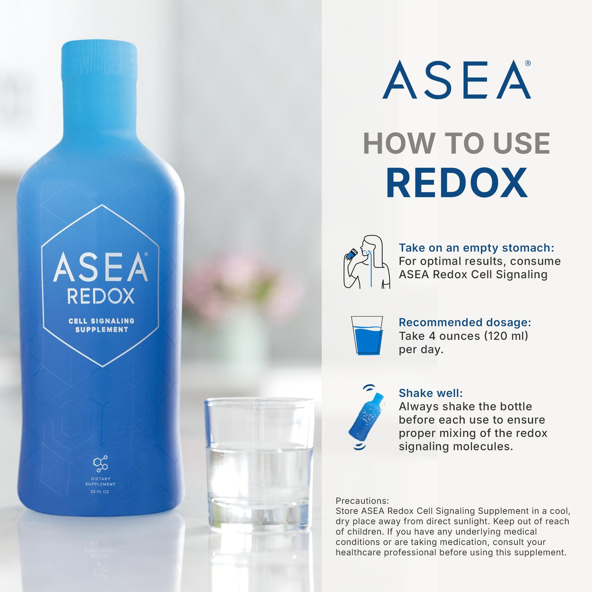 Pack de 4 bouteilles ASEA sur une table