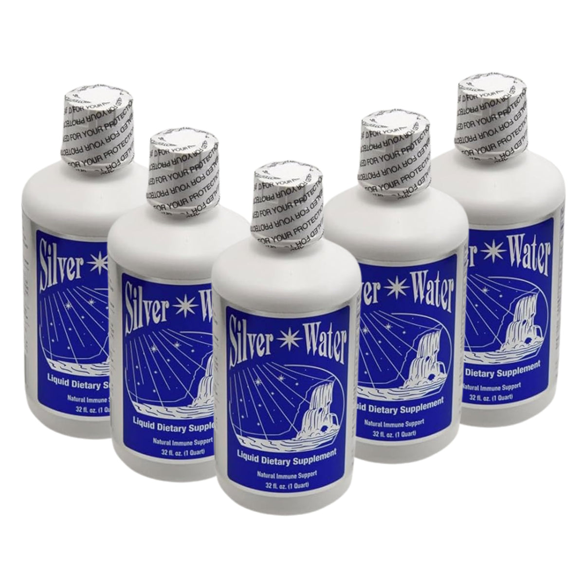 Pack de 5 bouteilles de Silver Water 3 PPM de SILVER WATER COMPANY