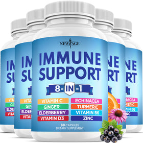 Pack de 5 capsules NEW AGE 8 en 1 avec Échinacée et Vitamines