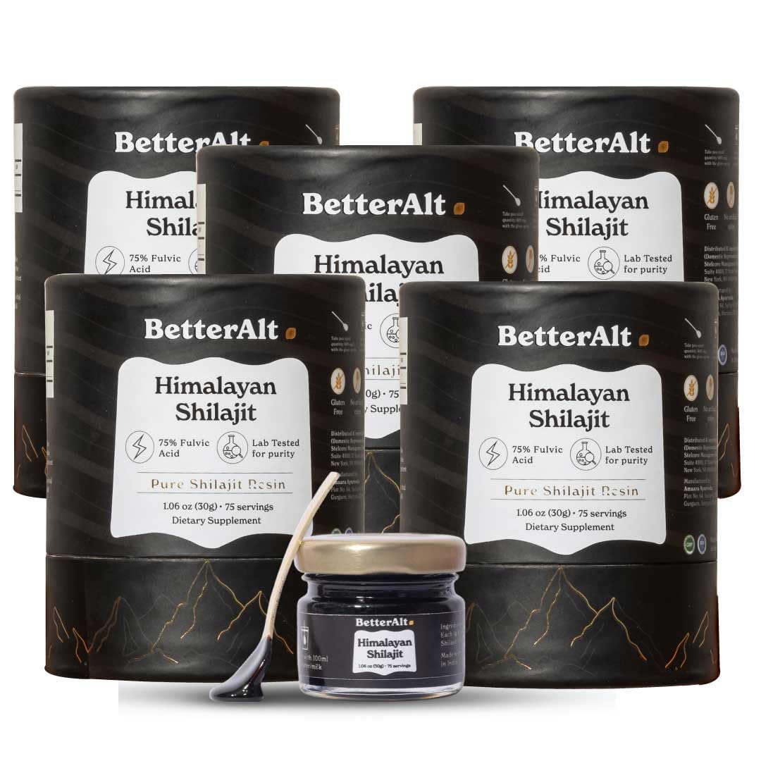 Pack de 5 résines de shilajit pur himalayen Better Alt