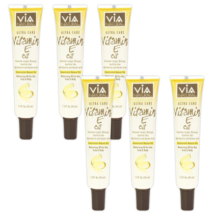 Pack de 6 huiles Via Natural Ultra Care de vitamine E 1,5 oz
