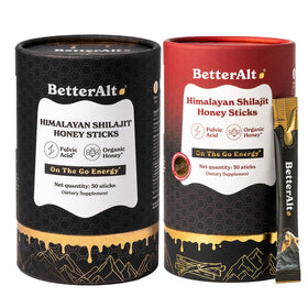 Pack de 60 sticks de Shilajit pur Better Alt, saveur classique et cannelle