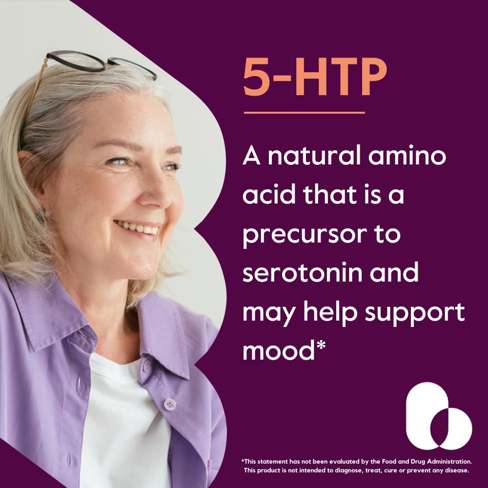 Pack de BESTVITE 5-HTP 100mg avec étiquette détaillée