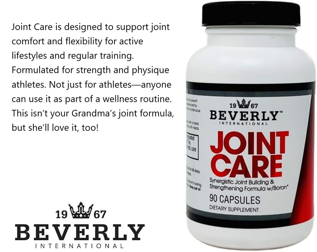Pack de Beverly International Joint Care avec ingrédients détaillés