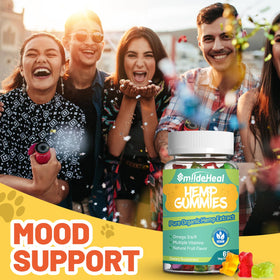 Pack de bonbons au chanvre SmildeHeal avec étiquettes bio