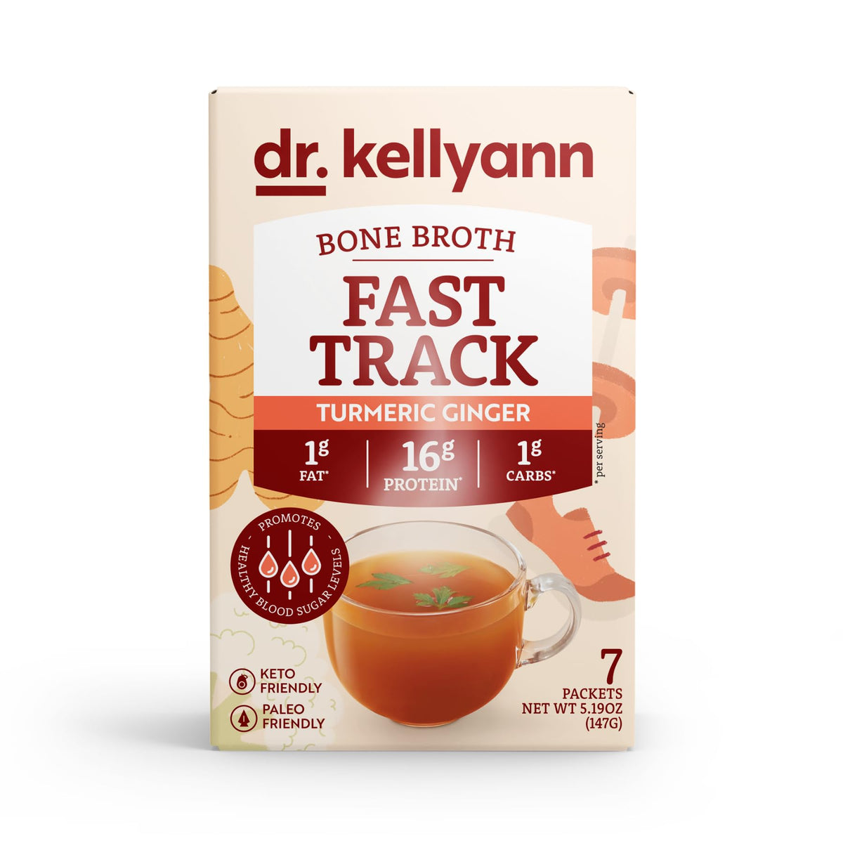 Pack de bouillon d'os Dr. Kellyann avec 7 sachets