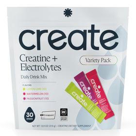 Pack de créatine et électrolytes Create avec trois saveurs