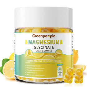 Pack de gummies de magnésium glycinate GREENPEOPLE au citron, 60 unités