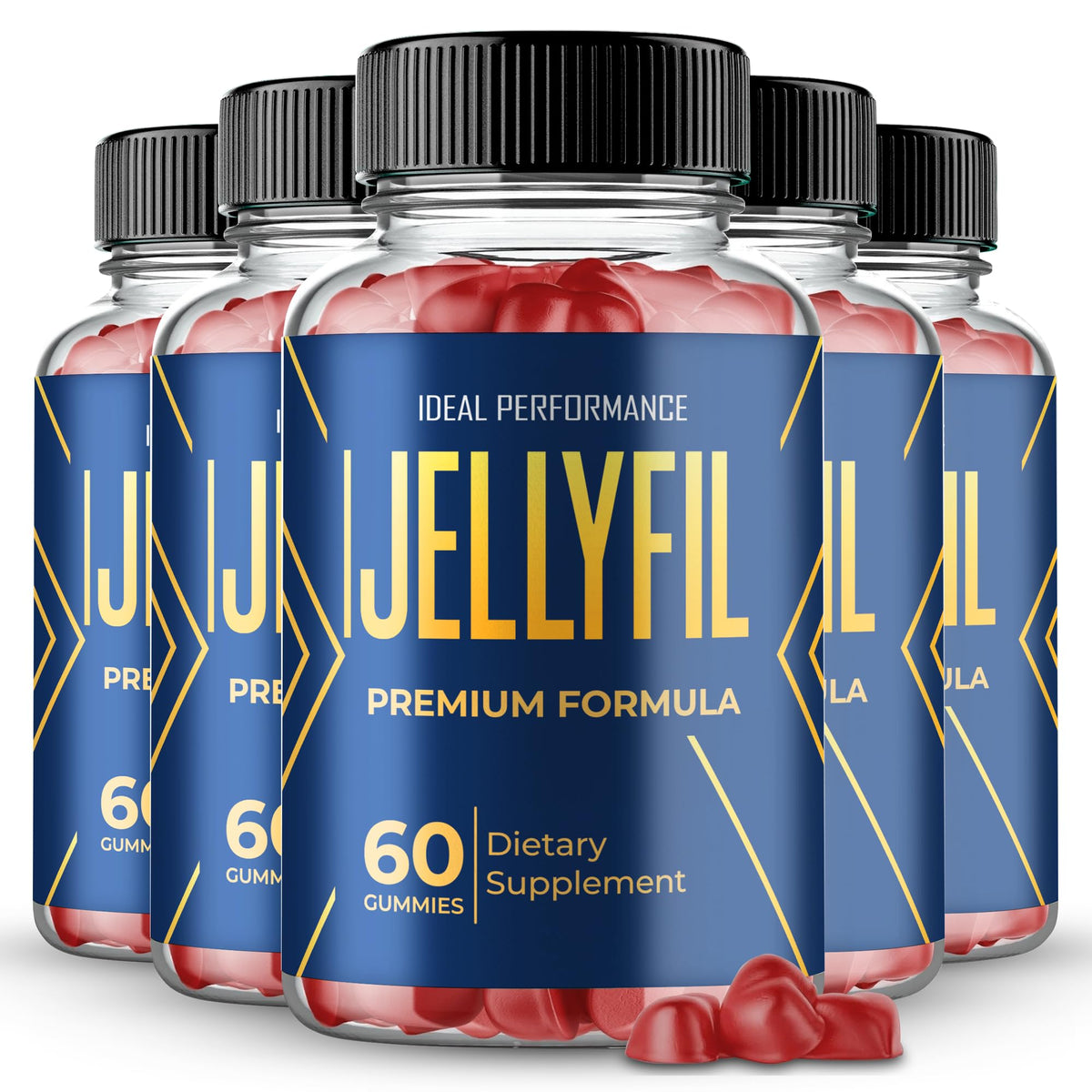 Pack de Jellyfil Gummies pour Hommes, 960g, devant