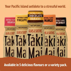 Pack de Kava Taki Mai sur une table, prêt à être dégusté
