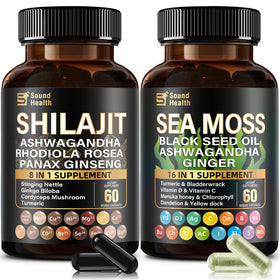 Pack de Mousse de Mer Irlandaise et Shilajit de SoundHealth, vue de face
