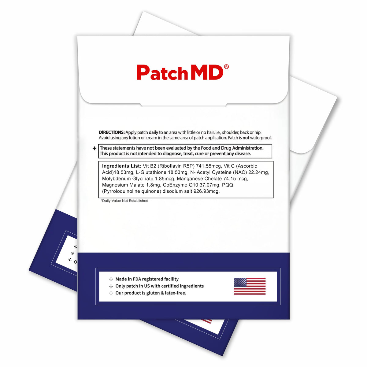 Pack de PatchMD Glutathione Plus contenant 30 patches