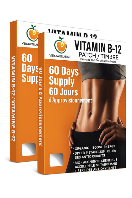 Pack de patchs de vitamine B12 Veru Wellness, 120 patches au total
