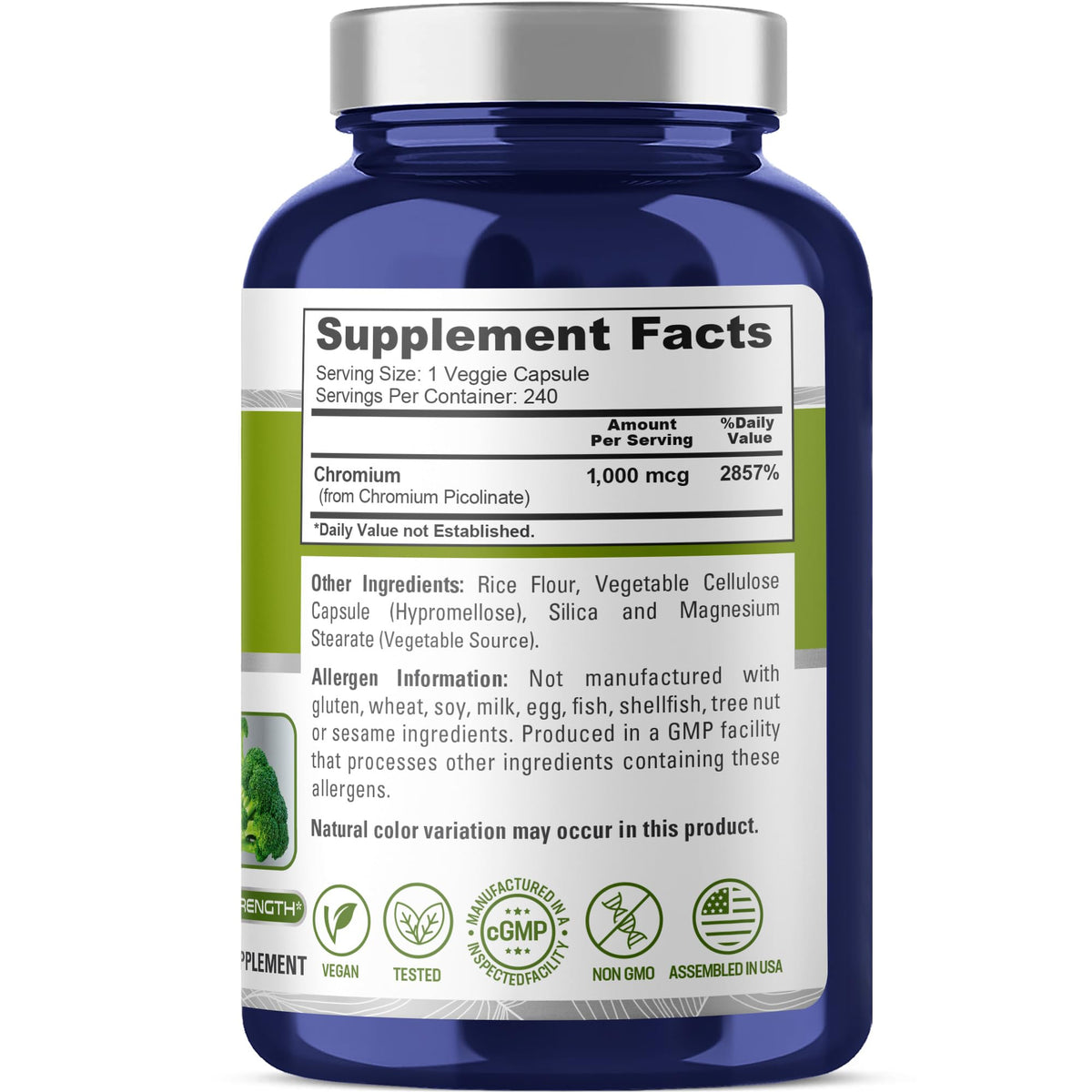 Pack de Picolinate de Chrome NusaPure - 240 capsules végétales