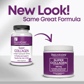 Pack de Rejuvicare Super Collagen avec étiquette visible