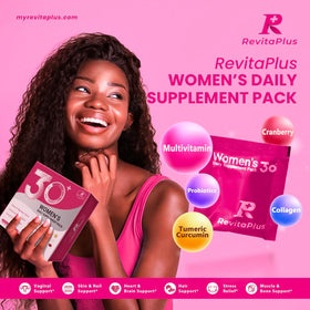 Pack de RevitaPlus contenant des multivitamines pour femmes