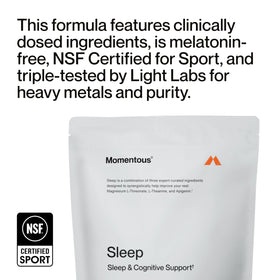 Pack de Sommeil Nocturne Momentous sur une table avec des accessoires de sommeil