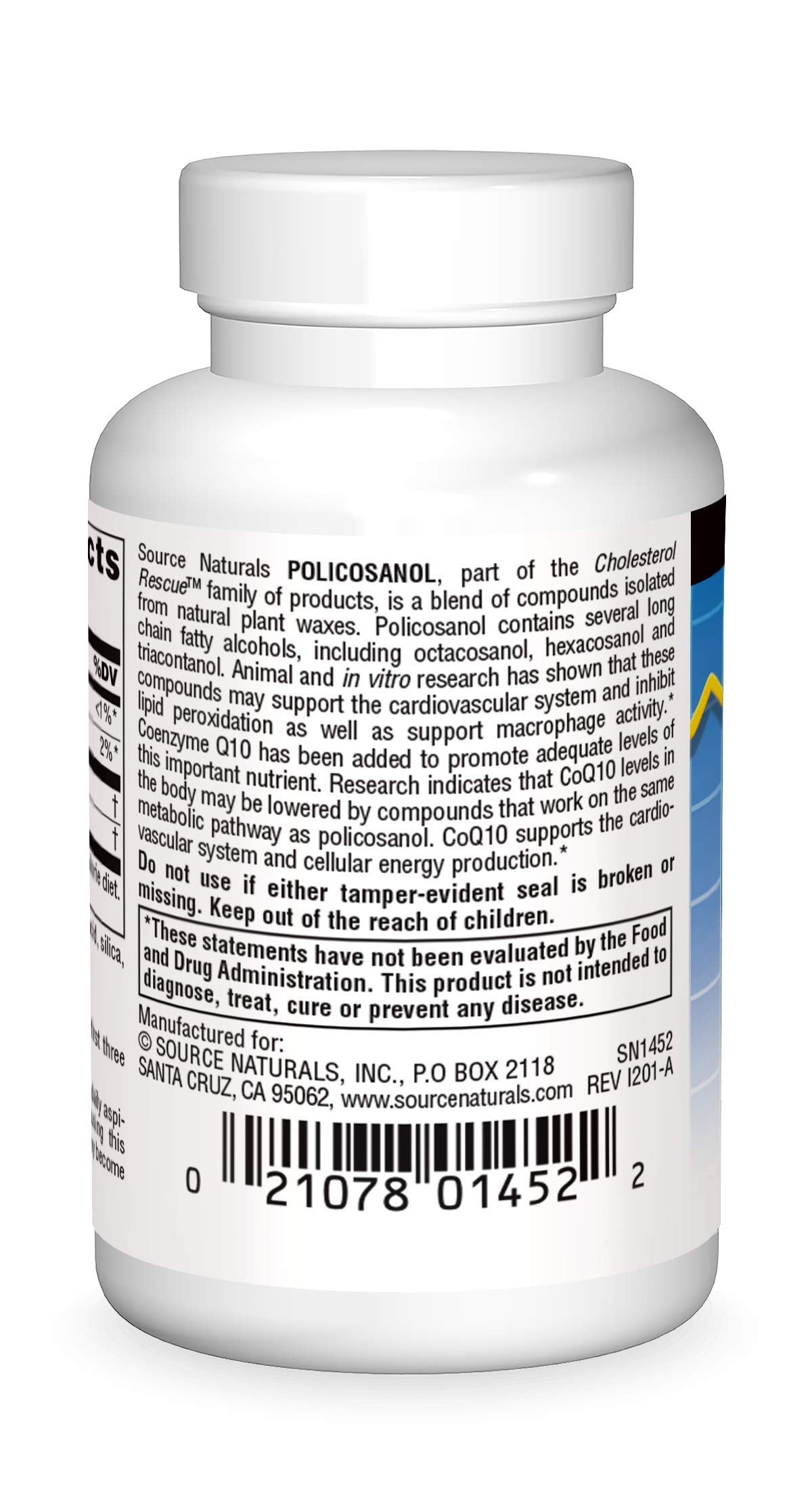 Pack de Source Naturals Policosanol avec Coenzyme Q10