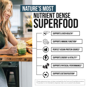Pack de spiruline bio Parry 272g avec étiquette