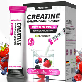 Pack de stick de créatine monohydrate AlphaHerb 5g Baies Mélangées