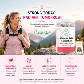 Pack de vitamines 2nd Springs Daily 7 Essentials sur une table