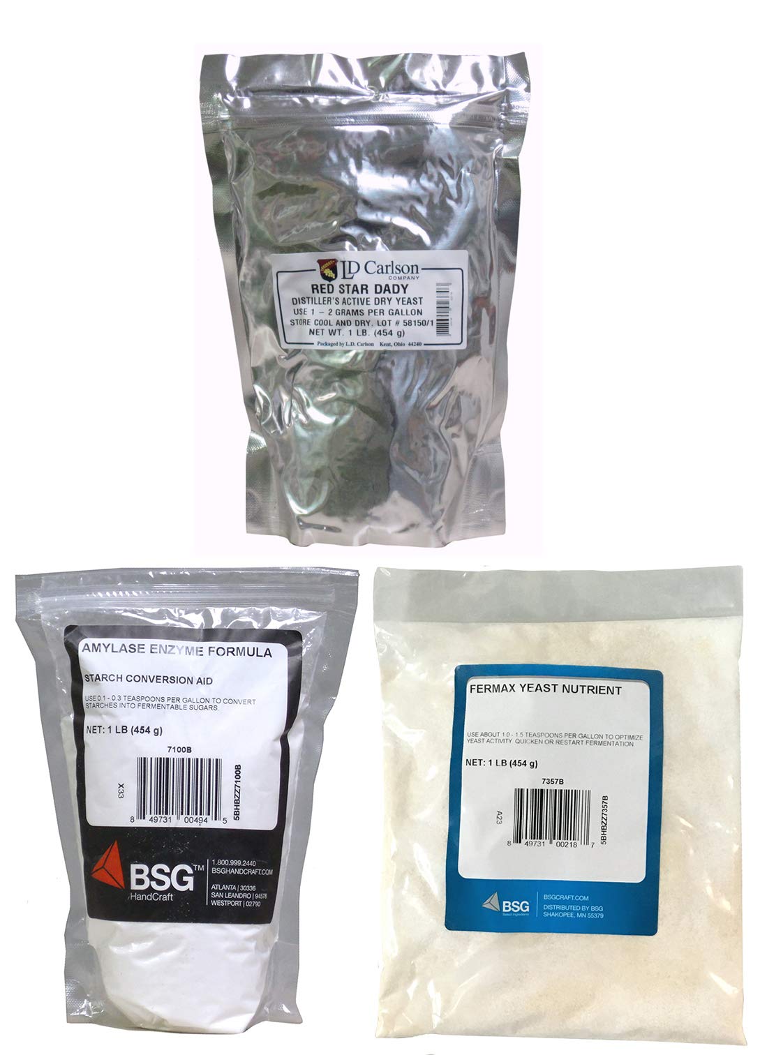 Pack Eastern Shores contenant Amylase Enzyme, DADY Yeast et Fermax Nutrient