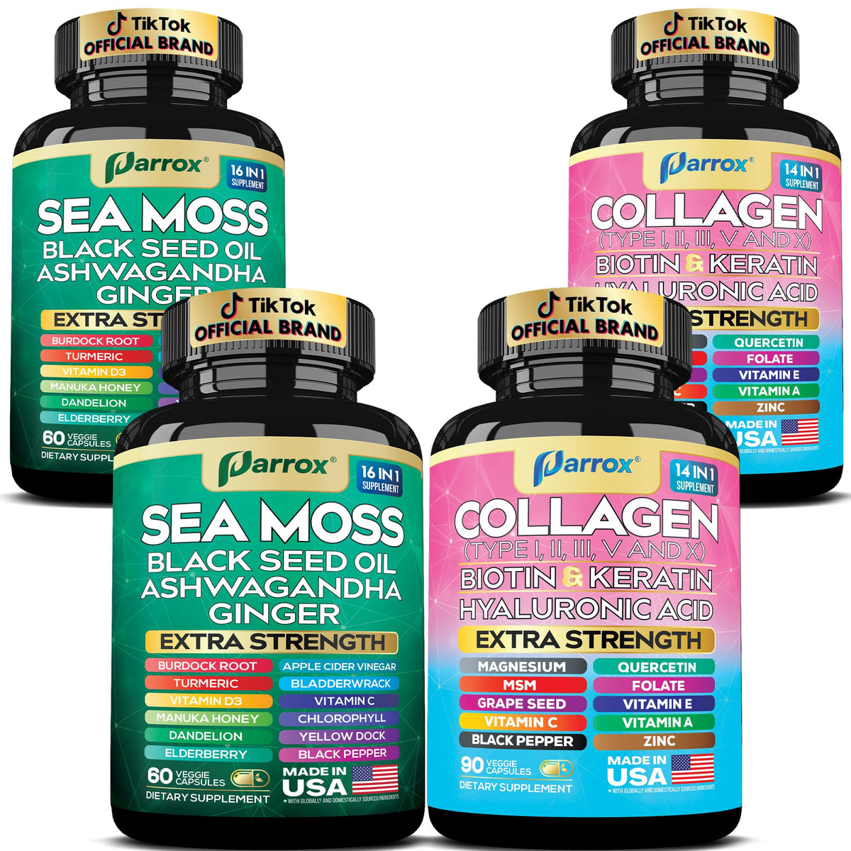 Pack Parrox Sea Moss et Collagène, vue de face
