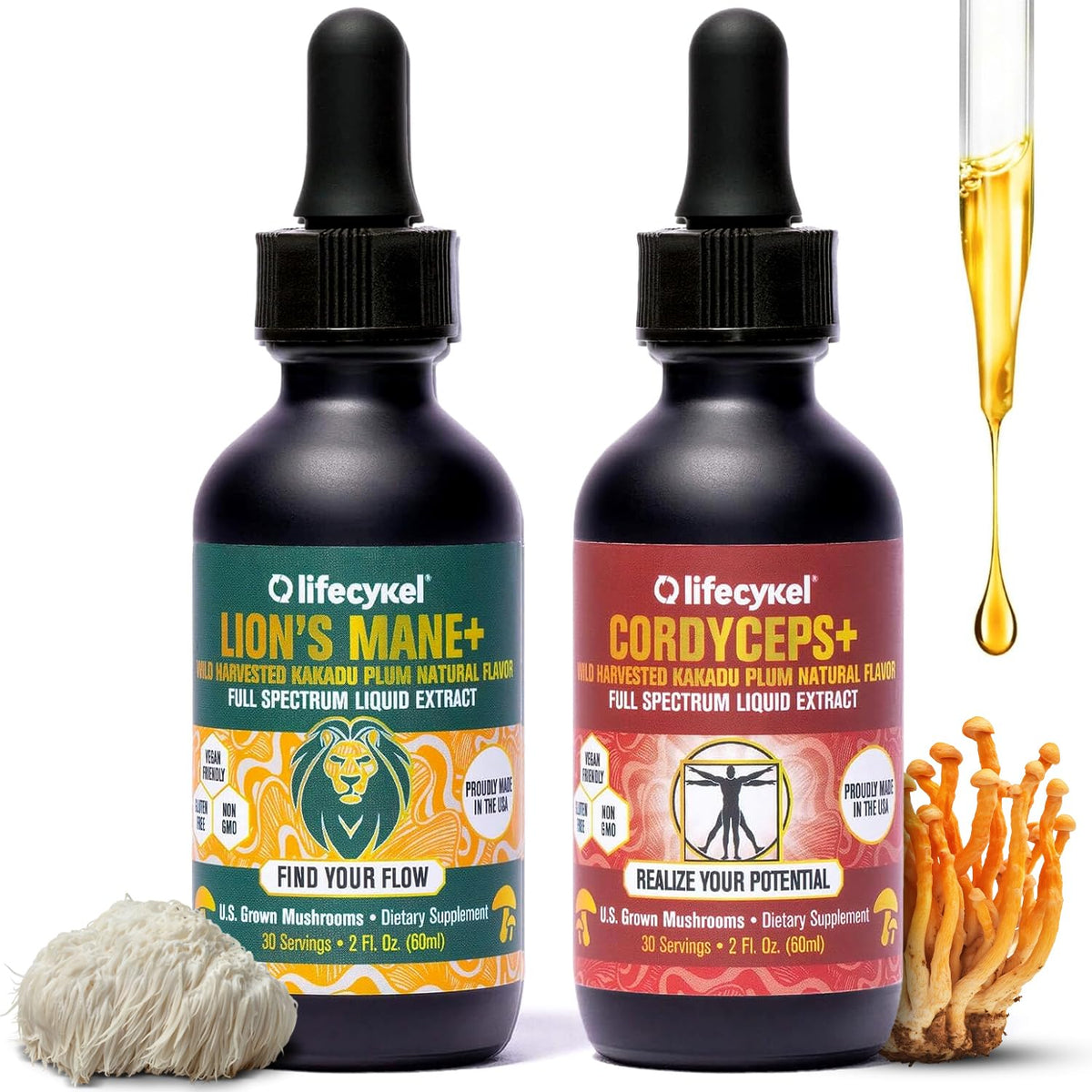 Pack performance Life Cykel Cordyceps et Crinière de Lion 299g