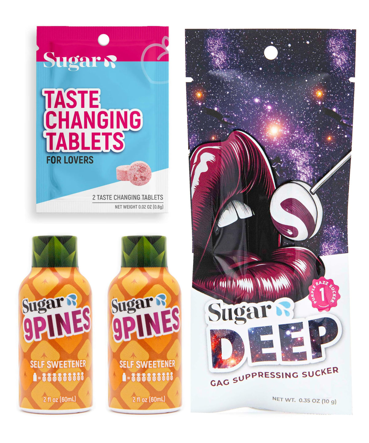 Pack SUGAR SPLASH avec comprimés de baies miracles et shots ananas