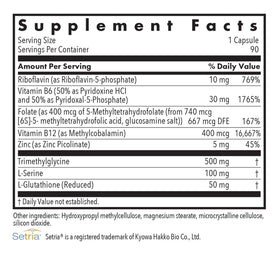 Packaging d'Allergy Research Group Homocysteine Plus 90 Capsules