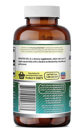 Packaging d'Amazing Nutrition Biotine 10000 mcg, dimensions 10.4 x 4.9 x 4.9 cm