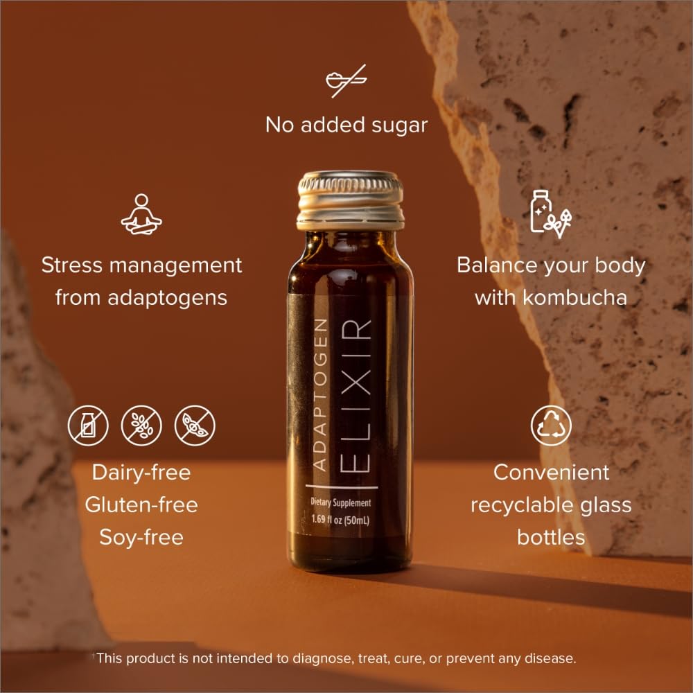 Packaging de 10 bouteilles de l'Adaptogen Elixir Isagenix