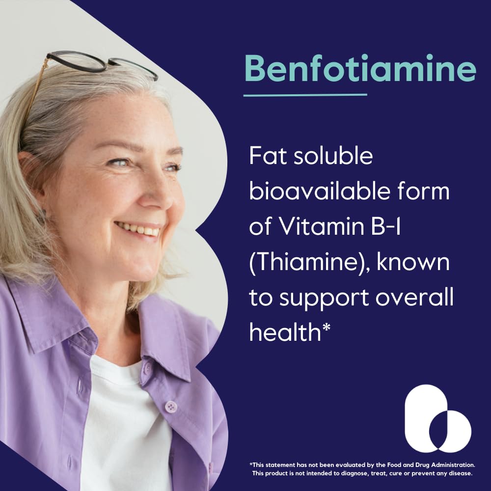 Packaging de BESTVITE Benfotiamine avec étiquette visible