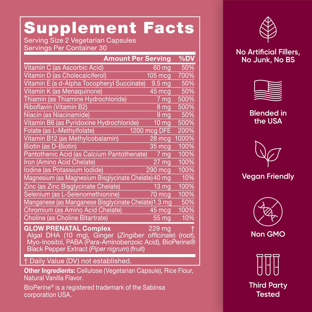 Packaging de la Multivitamine Prénatale Eu Natural sous différents angles