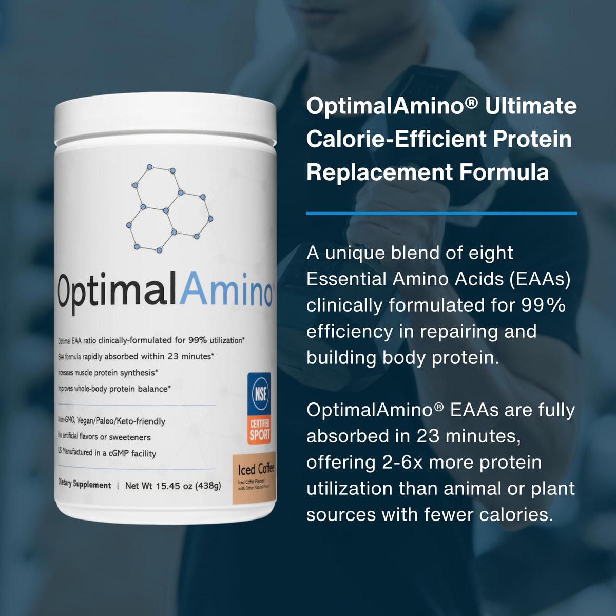 Packaging de la Poudre Amino Acides Essentiels OptimalAmino