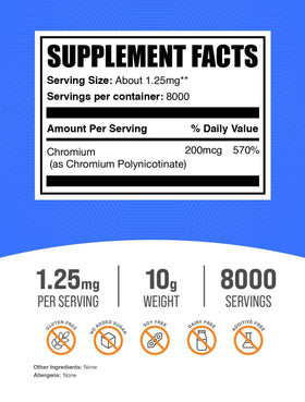 Packaging de la Poudre de Chrome GTF BulkSupplements