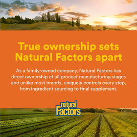 Packaging de Natural Factors SAMe 200 mg avec des comprimés visibles