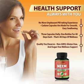 Packaging des gélules de Neem Organic Cadane
