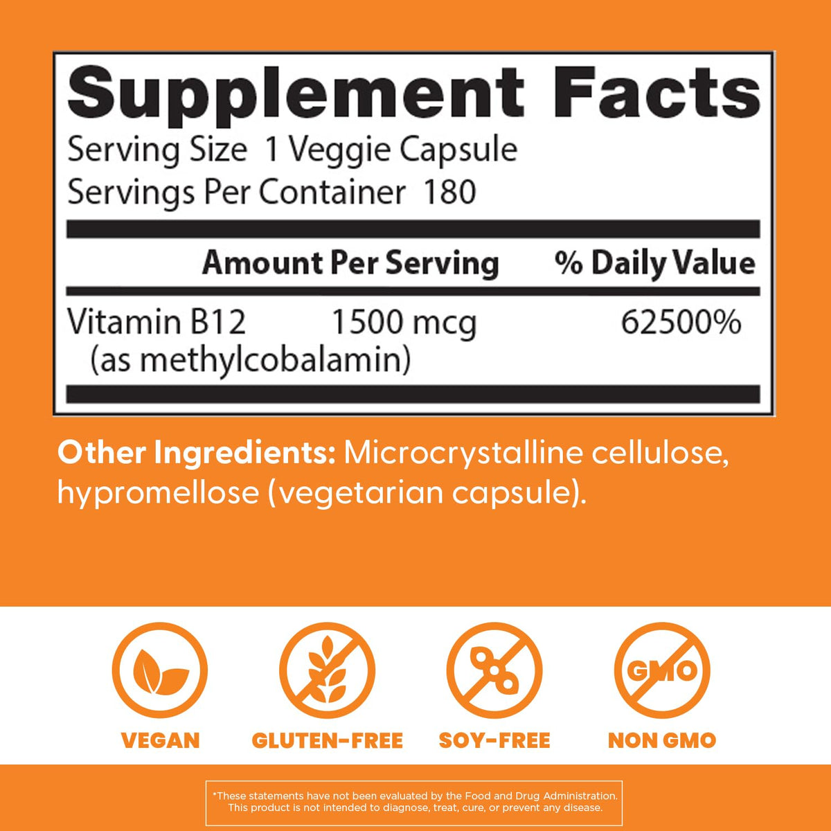 Packaging des gélules végétales Doctor's BEST Vitamine B12