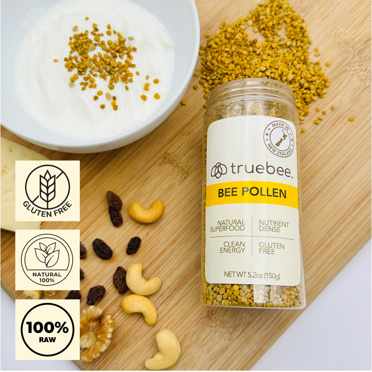 Packaging des granules de pollen d'abeille truebee