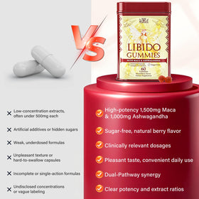Packaging des gummies Hewvrix avec informations nutritionnelles