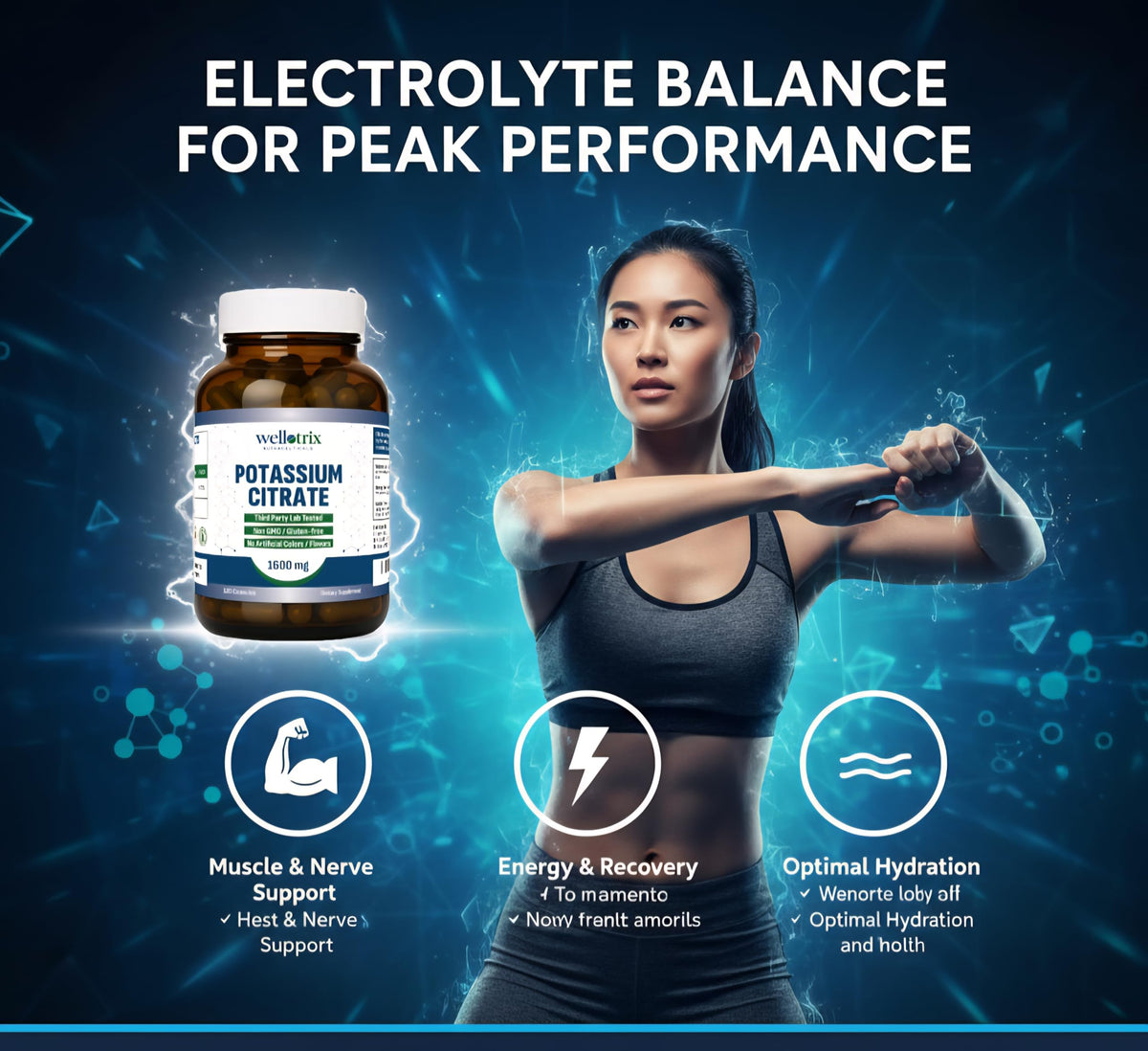 Packaging du Citrate de Potassium Wellotrix 1600 mg