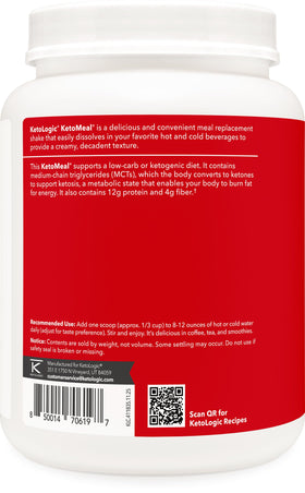 Packaging du Shake de Remplacement de Repas Ketologic