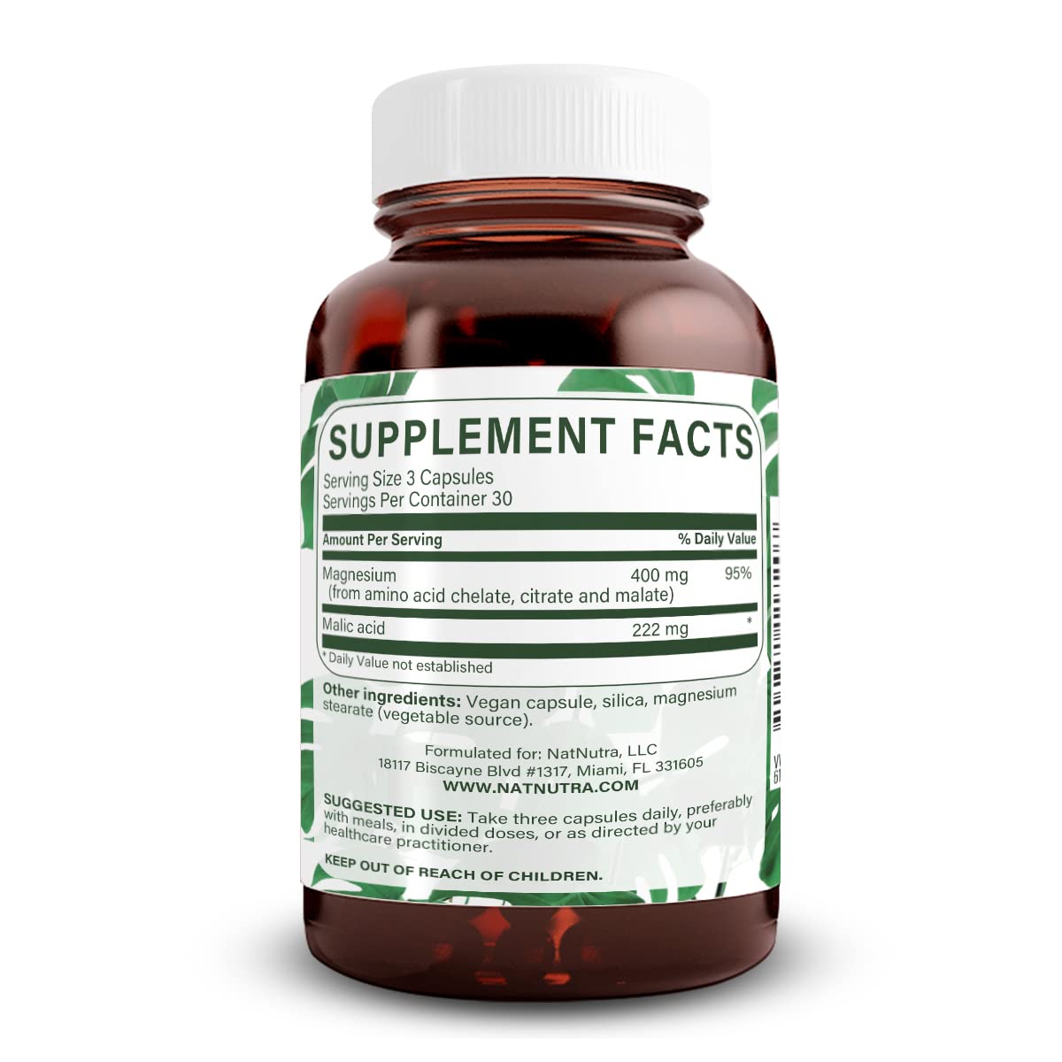 Packaging Natural Nutra Magnésium 400mg 90 capsules