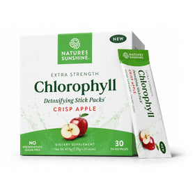 Packs de Chlorophylle Nature's Sunshine en stick de 118g, saveur pomme croquante