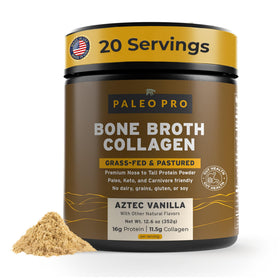 Paleo Pro Poudre de Collagène de Bouillon d'Os au Curcuma 472g vue de face