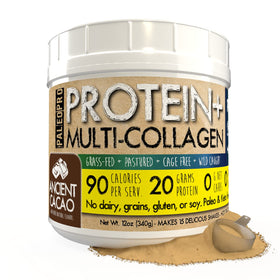 Paleo Pro Protein+ Multi-Collagène Cacao Ancien 372g emballage avant